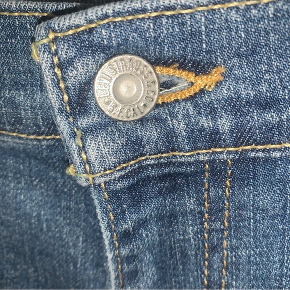 Levis 515 Medium Wash Denim Mid Rise Boot Cut Jeans Stretch Womens 8 Casual - Picture 6 of 8